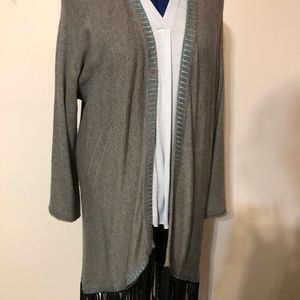 Soft Surroundings embroidered cardigan XL